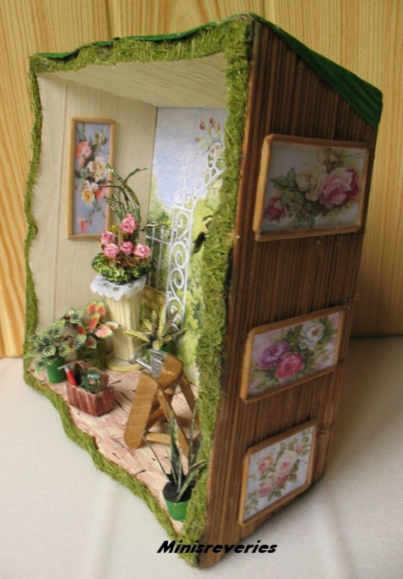 Cabane de rempotage plantes vertes